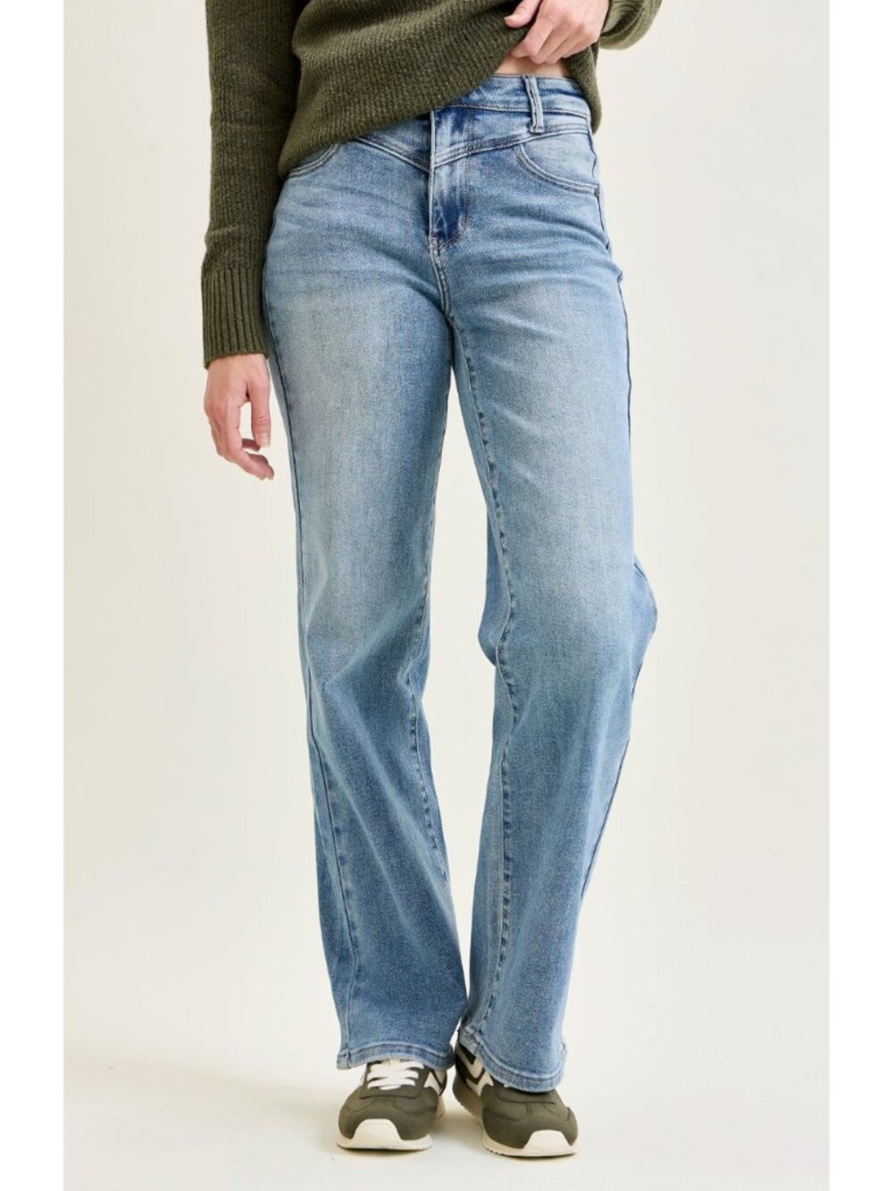 NWT Judy Blue Lux Front Yoke Retro Wide Leg Jeans - Size 7/28